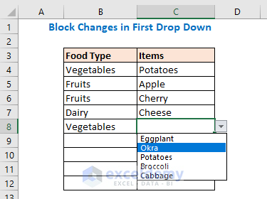Now select Food Type and then select the Items