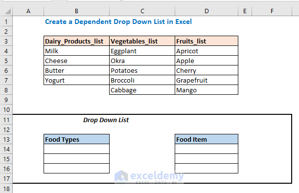 Create a Dependent Drop-Down List in Excel