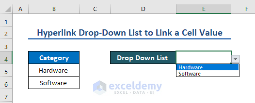 Link a Cell Value with an Excel Drop Down List