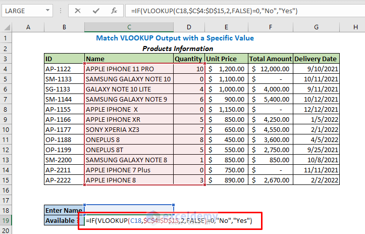IF and VLOOKUP Nested Function