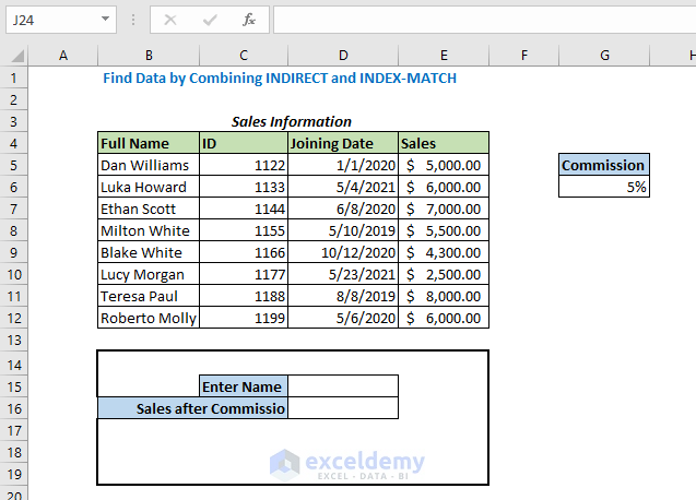 Find Data by Combining INDIRECT and INDEX-MATCH