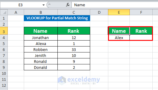 Using VLOOKUP to perform partial match string 
