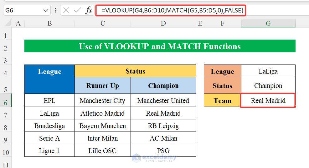 VLOOKUP and MATCH function