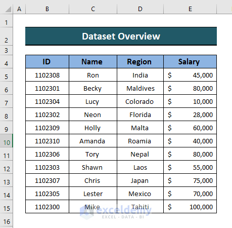 Dataset to VLOOKUP from Another Sheet 