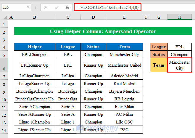 Concatenate with Ampersand to VLOOKUP with two lookup values
