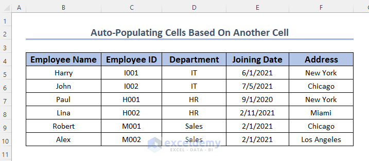 auto populate cells in excel based on another cell