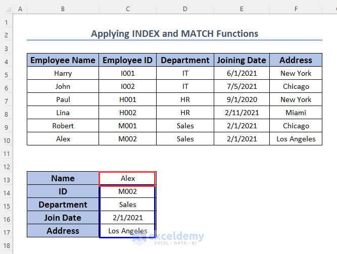 Applying INDEX-MATCH functions to auto populate cells in excel based on another cell column-wise