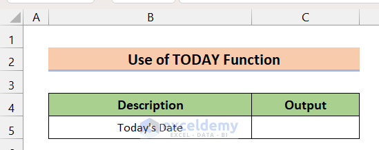 Using Formula with Excel TODAY Function to Change Date Automatically