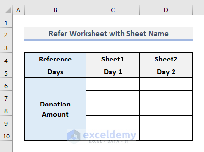 INDIRECT Function with Sheet Name to Refer Another Worksheet