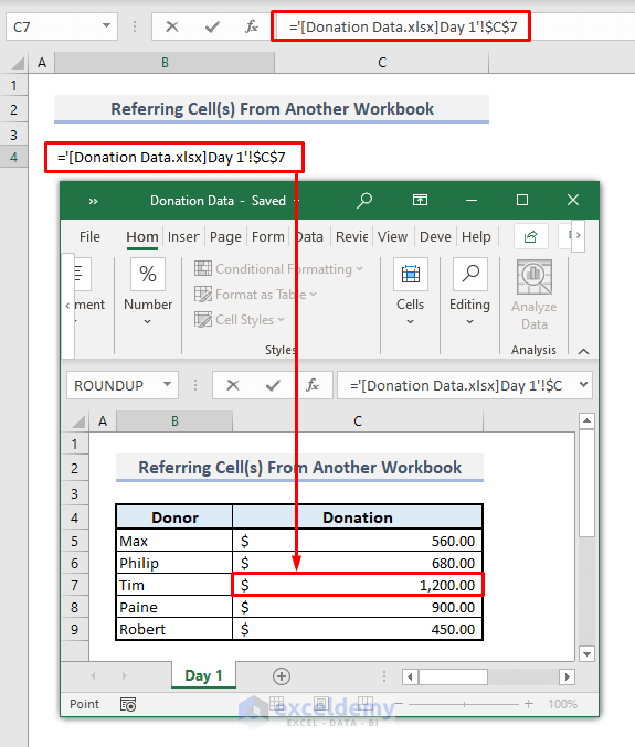 INDIRECT Function to Refer Sheet Name from Another Workbook in Excel