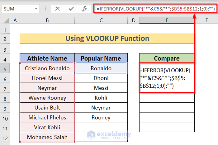 VLOOKUP formula to column partial match - Excel Partial Match Two Columns
