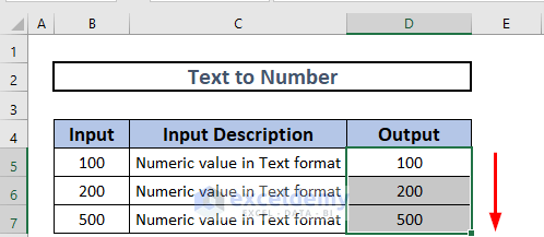 Text to number Excel VALUE Function