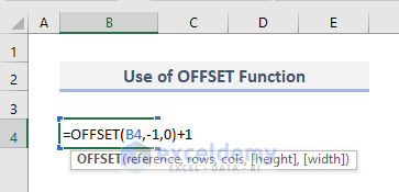 Insert OFFSET Function to Autofill Numbers in a Column