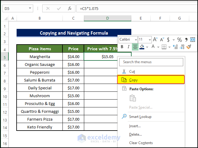 copying and pasting formula to autofill numbers in excel