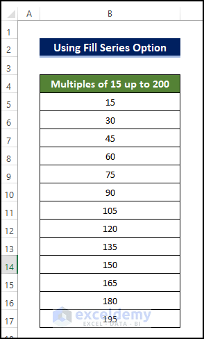 using fill series to autofill numbers in excel without dragging