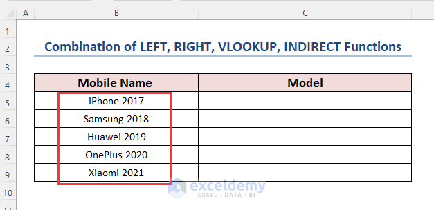 Getting Values from Different Sheets by Using INDIRECT, VLOOKUP, LEFT, and RIGHT Functions