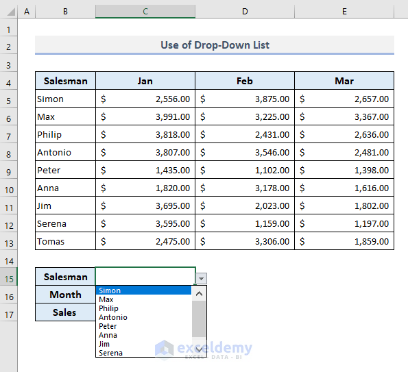 Use of Drop-Down List Items as VLOOKUP Values