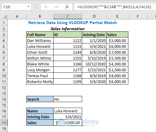 vlookup for partial match