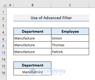 VLOOKUP to Extract All Matches with Advanced Filter in Excel
