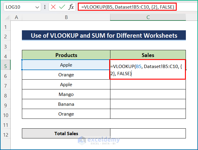VLOOKUP and Sum Multiple Rows from Different Worksheets