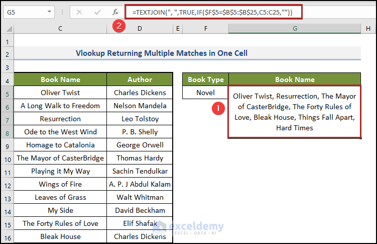 How to Vlookup and Return Multiple Matches in One Cell