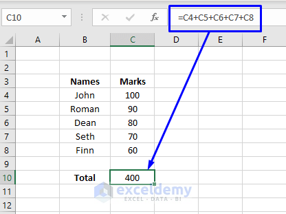 how to add rows in excel addition