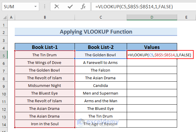 Using VLOOKUP Function for Formula to Automatically Remove Duplicates in Excel