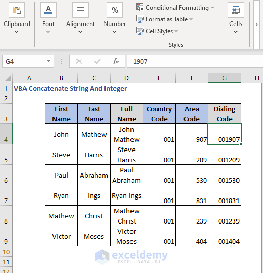 Concatenate result a range of cells of integers with VBA