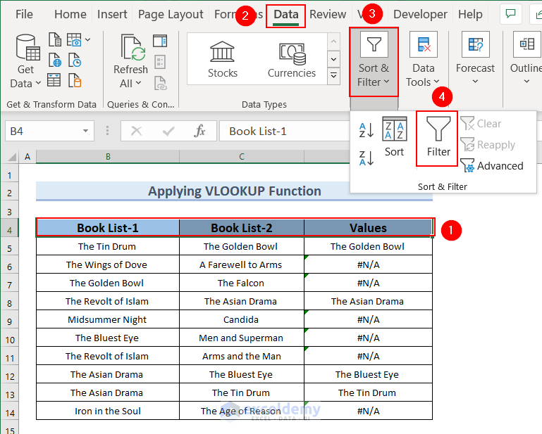 Using Filter Feature for Formula to Automatically Remove Duplicates in Excel