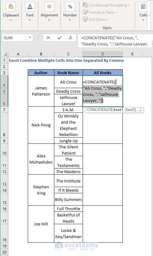 TRANSPOSE Portion insights - Excel Combine Multiple Cells Into One Separated By Comma