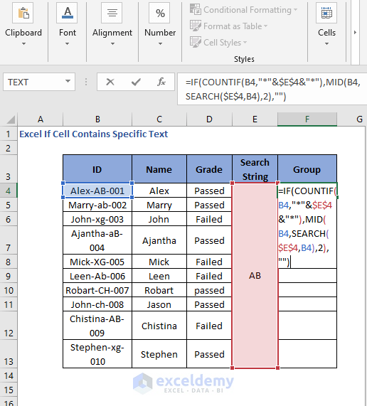 IF COUNTIF Formula code 