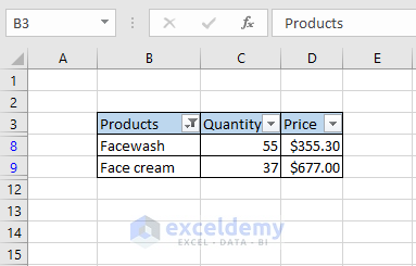 Filtered by text to find sum of a column