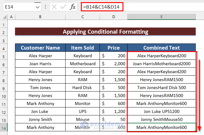 Apply Conditional Formatting to Remove Duplicates Based on Criteria in Excel