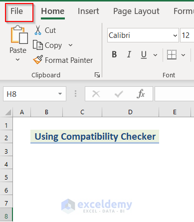 Using Compatibility Checker for Excel Remove External Links