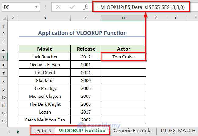 Use VLOOKUP Function to Pull Values from Another Worksheet in Excel