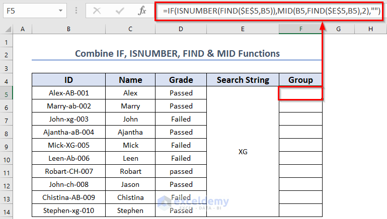 Combine IF, ISNUMBER, FIND & MID Functions to Check If Cell Contains Specific Text in Excel 