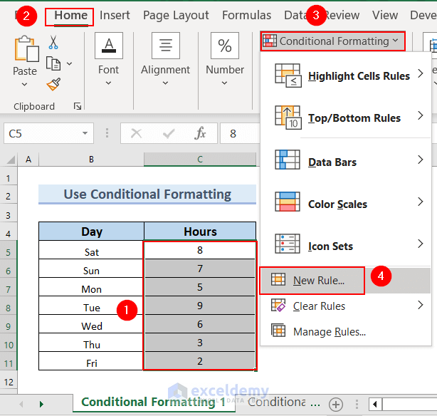 Use of Conditional Formatting to Compare Two Excel Sheets for Duplicates