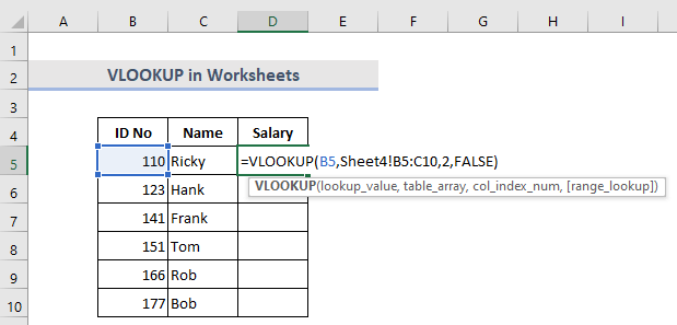 Using VLOOKUP In Multiple Worksheets
