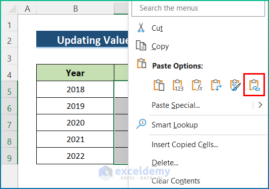  Update Values to Edit Links in Excel