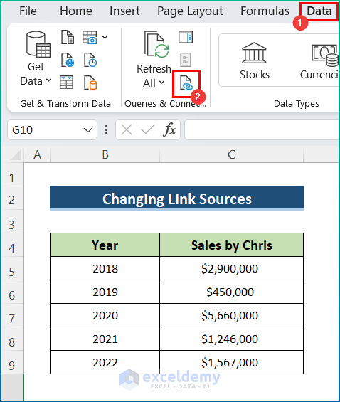 Edit Links by Changing Link Sources