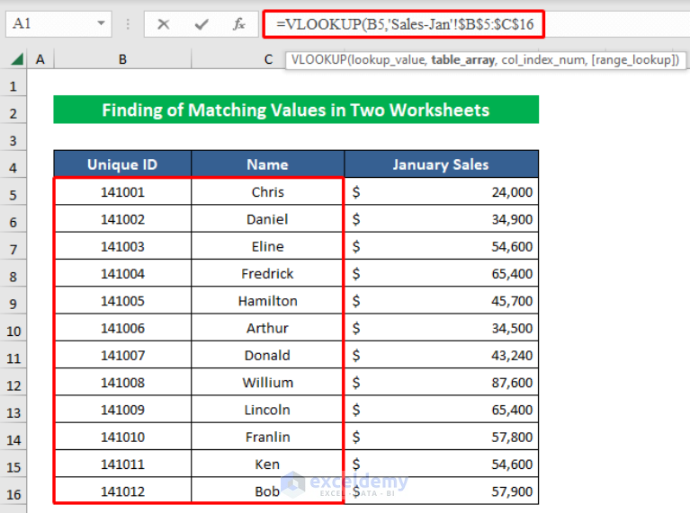 how-to-find-matching-values-in-two-worksheets-in-excel-4-methods