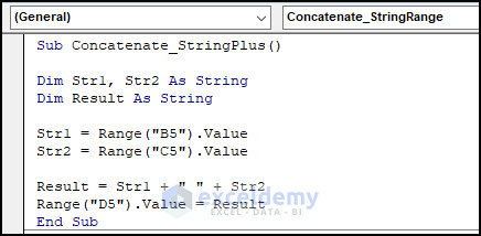Utilizing Addition Operator to Concatenate Strings