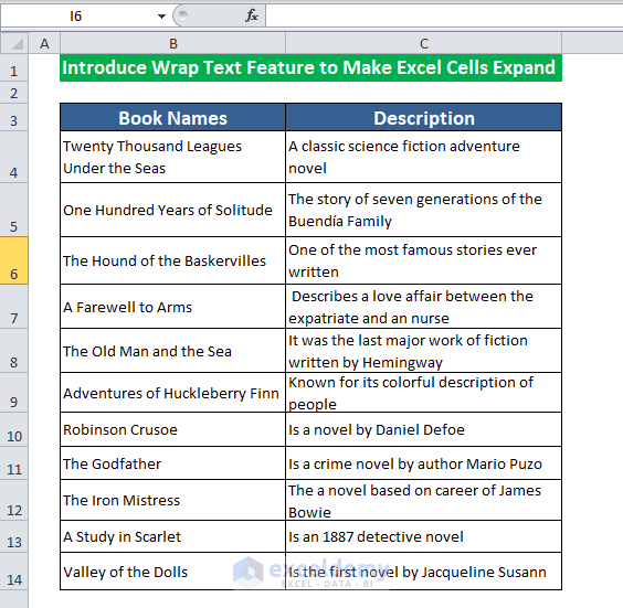 Introduce Wrap Text Feature to Make Excel Cells Expand to Fit Text Automatically
