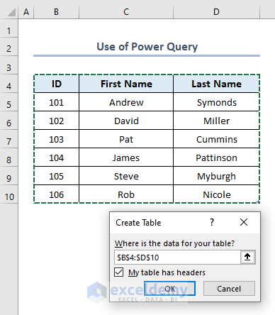 Use of Power Query to Concatenate Text from Columns in Excel