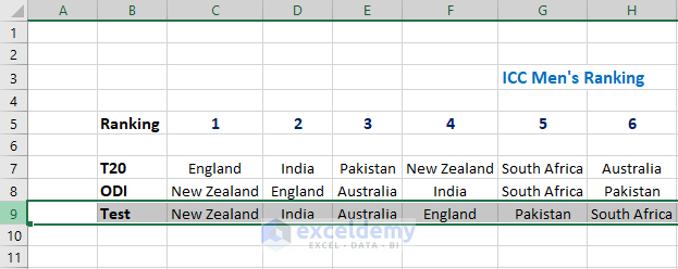 drag and drop method to move a row in excel