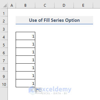 Getting Repetitions of a Number Instead of a Series While Using Autofill