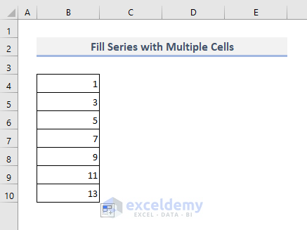 Autofill of Series Not Working While Dragging Only Last Cell