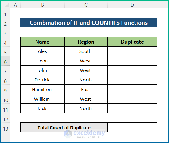 excel count duplicates in column