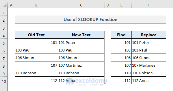 Use XLOOKUP Function to Search And Replace Multiple Values in Excel