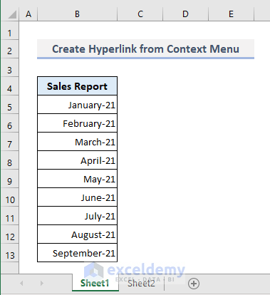 Create Hyperlink Based on Cell Value from the Context Menu in Excel